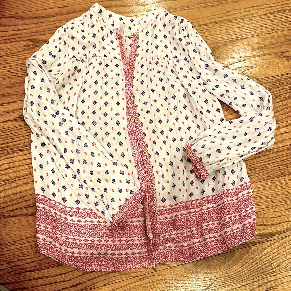 Beautiful print -Zara long sleeve shirt